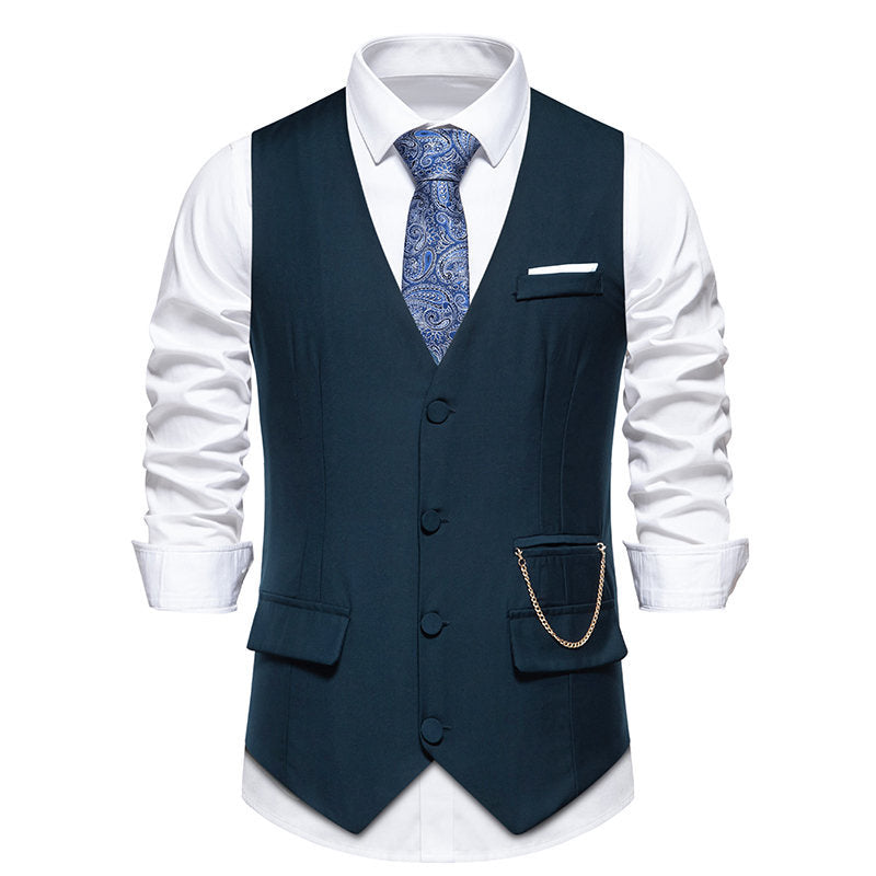 Herren elegante Anzugweste mit praktischen Taschen und modischem Design Echoarchiv