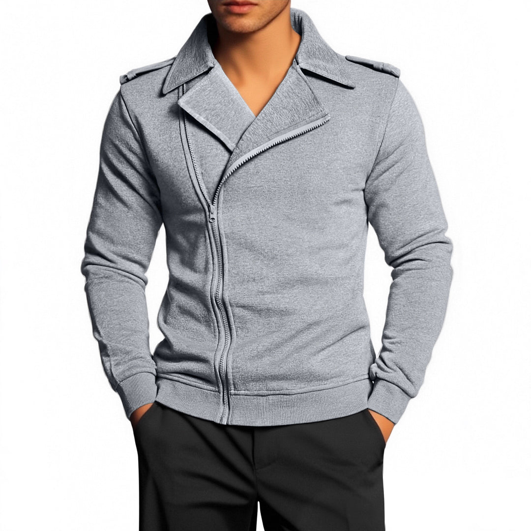 Herren lässige Zip-Jacke mit Kragen Echoarchiv
