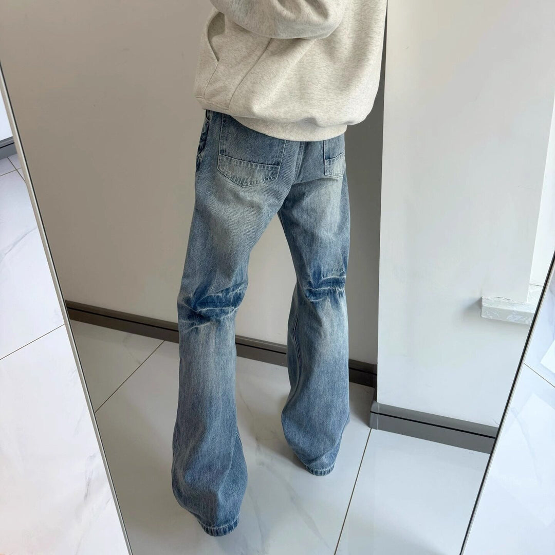 Damen Modische Weitgeschnittene Jeans Echoarchiv