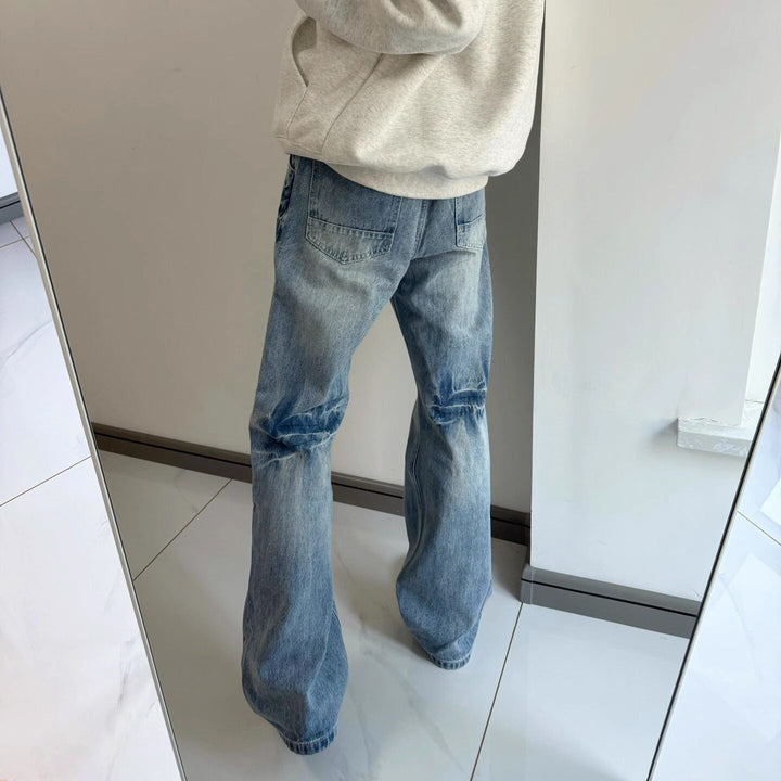 Damen Modische Weitgeschnittene Jeans Echoarchiv