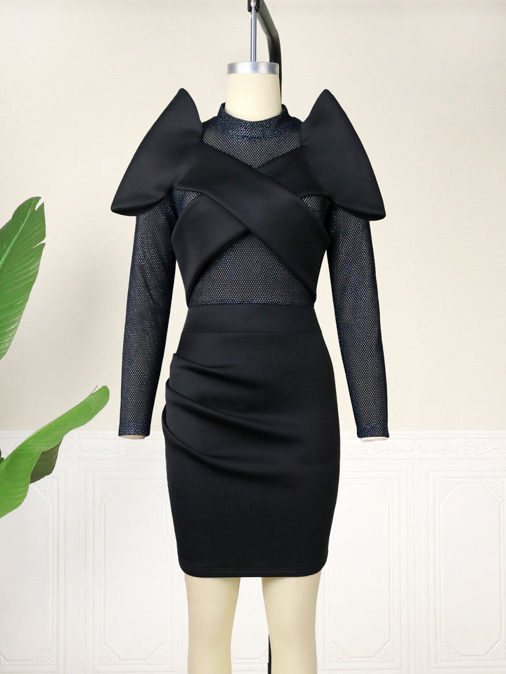 Damen Elegantes Cocktailkleid mit innovativem Rüschendesign Echo Archiv
