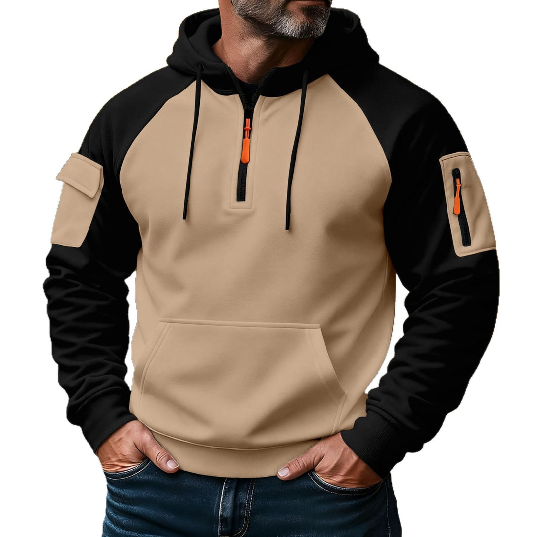 Herren funktionaler Hoodie mit Reißverschluss und praktischen Taschen Echoarchiv