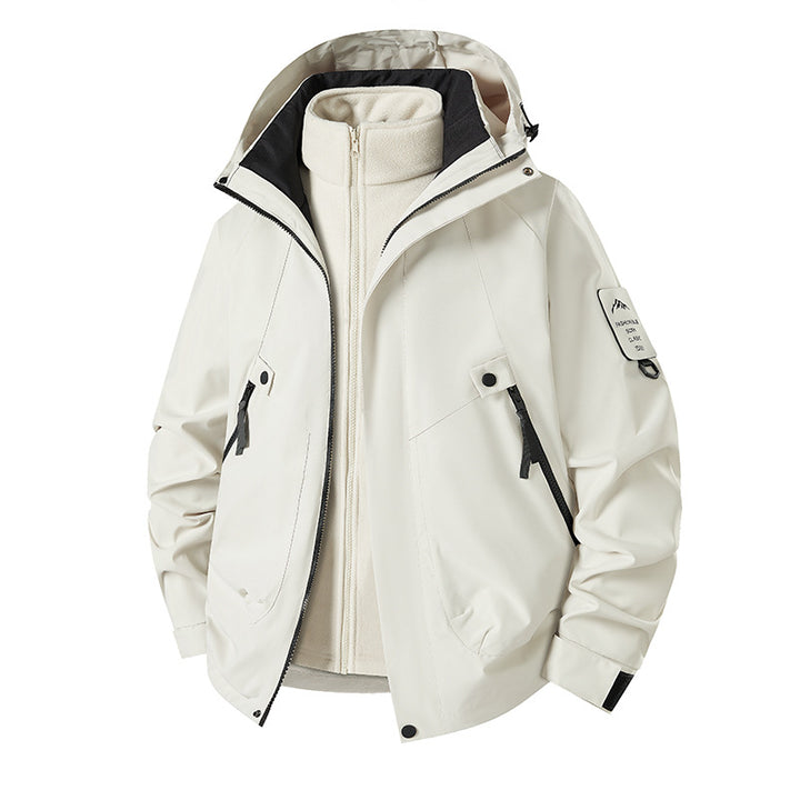 Herren 3‑in‑1 Softshell-Parka mit abnehmbarer Fleece-Innenjacke und technischer Kapuze Echo Archiv