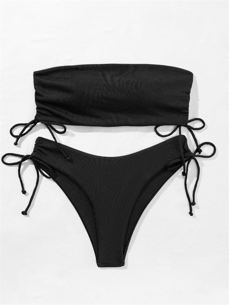 Damen Bandeau-Bikini mit Raffung Echo Archiv