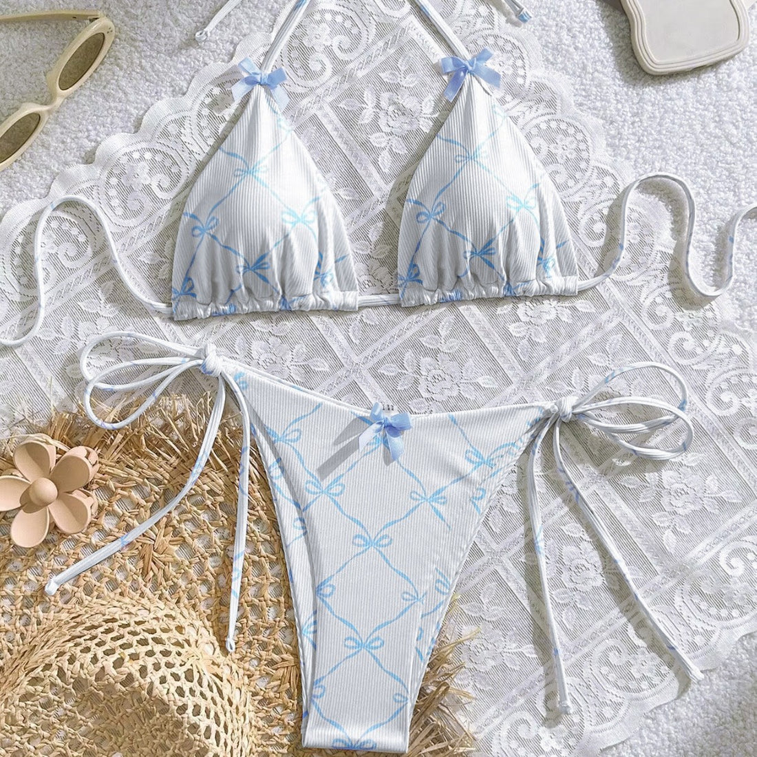 Damen Triangel-Bikini mit zarten Schleifendetails – Maréssa