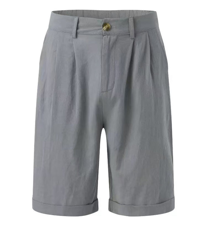 Herren Shorts aus atmungsaktivem Leinen mit praktischem Taschen-Design Echoarchiv