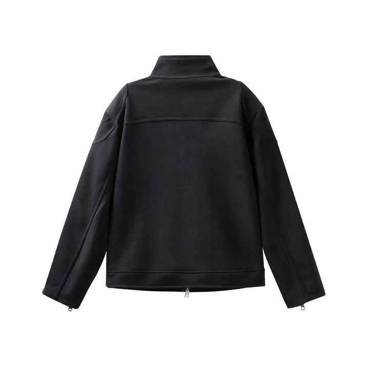 Unisex Hochgeschlossene Zip-Jacke aus French‑Terry mit Ärmelschlitzen und Eingrifftaschen Echoarchiv