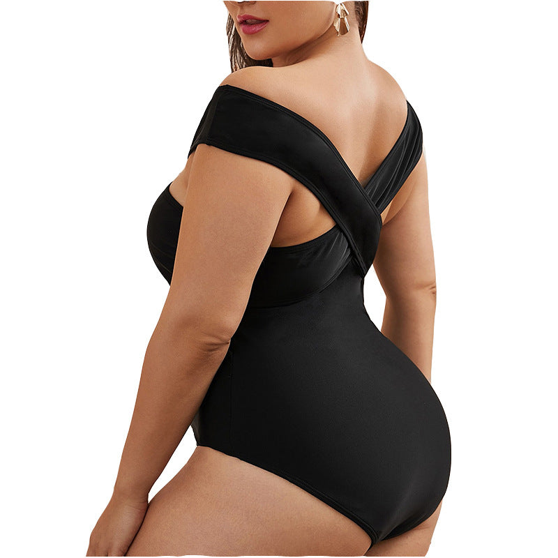 Damen Stilvoller Einteiler mit asymmetrischem Cut-Out Echo Archiv