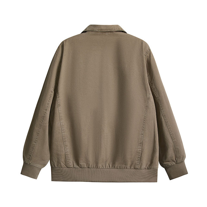 Herren leichte Baumwoll-Twill Übergangsjacke mit Reißverschluss und Ballonärmeln Echo Archiv