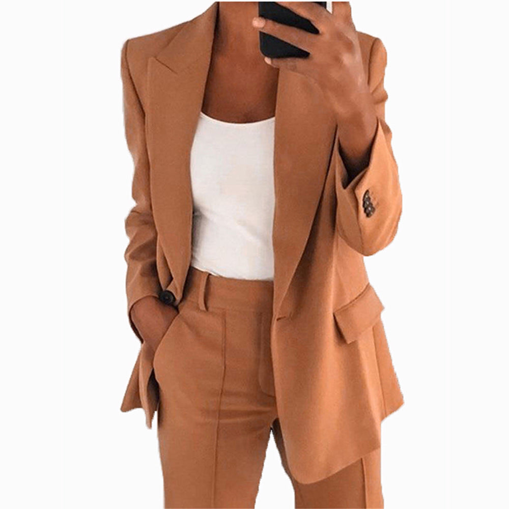 Damen nan taillierter Blazer-Hosen Businessanzug aus Stretchstoff Echo Archiv