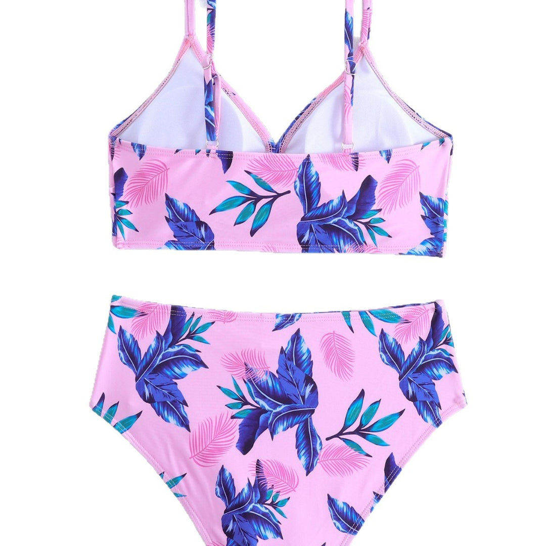 Damen Hochtailliertes Bikini-Set mit Wickeldesign Echo Archiv