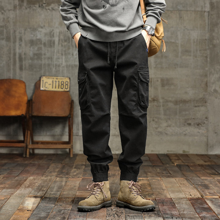 Herren Cargo-Hose mit elastischem Bund und multifunktionalen Taschen Echoarchiv