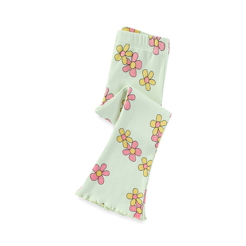 Mädchen Flared Leggings mit floralem Design Echo Archiv