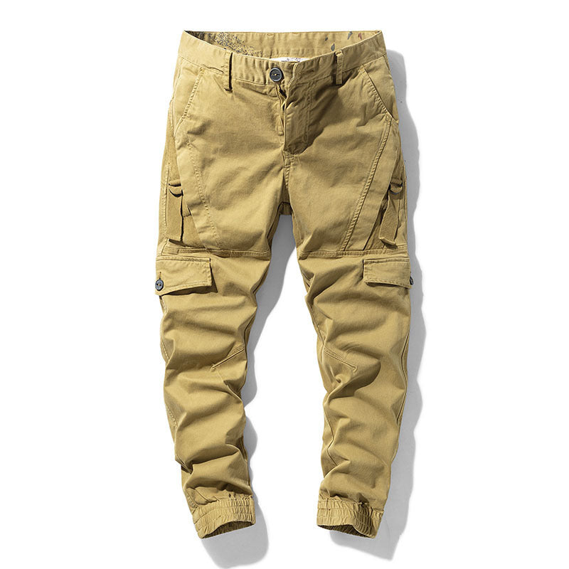Herren Cargo-Jogginghose mit elastischem Beinabschluss und Multifachtaschen – Bravaro