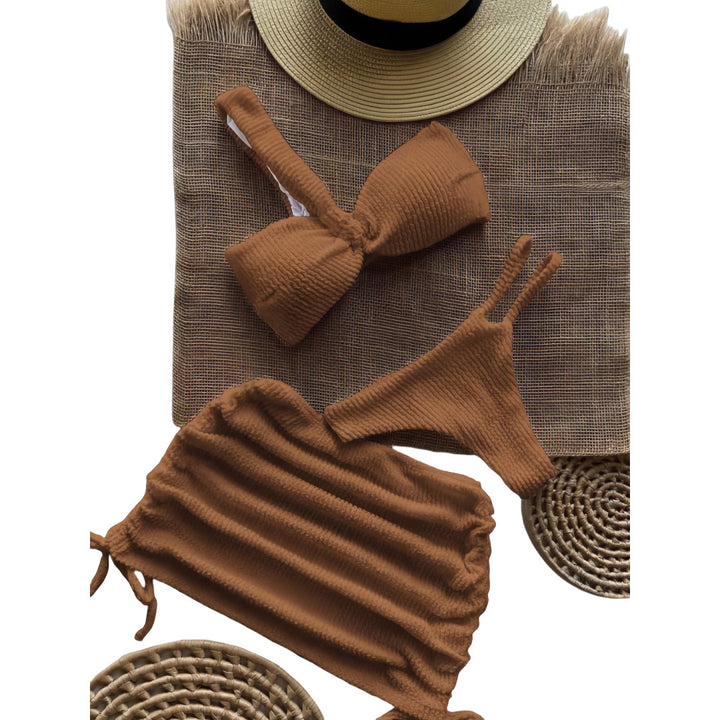 Damen Bandeau-Bikini-Set mit Raffungen Echo Archiv