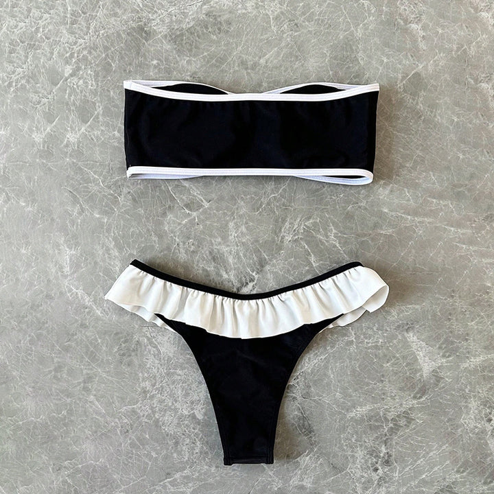 Damen Bandeau-Bikini mit Rüschendetails und elastischem Komfortbund Echo Archiv