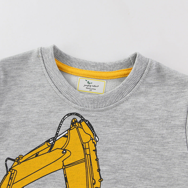 Jungen Sweatshirt mit originellem Bagger-Motiv Echo Archiv