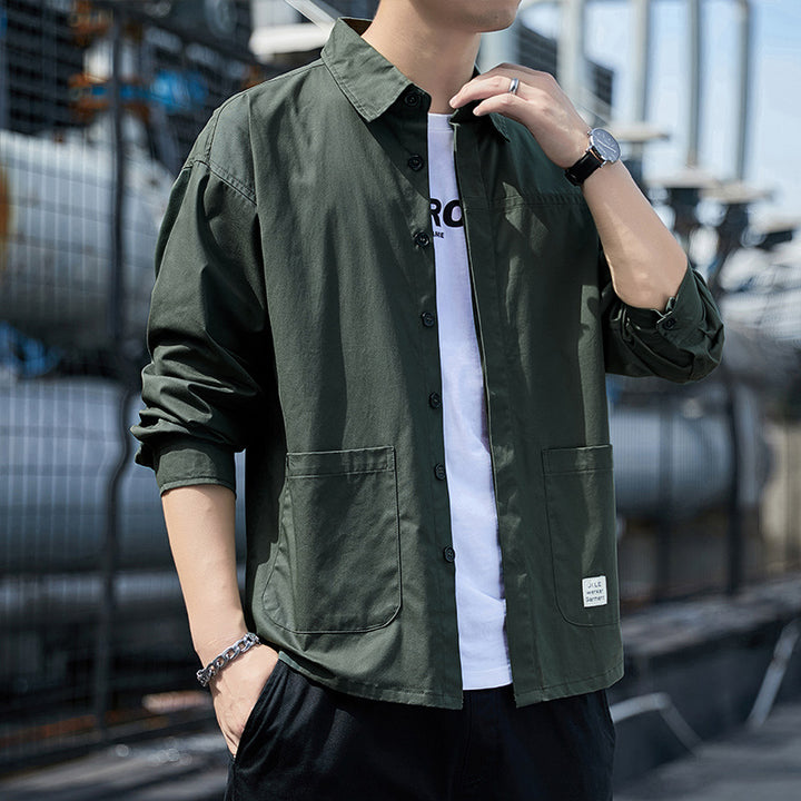 Herren stylisches Utility-Overshirt mit praktischen Taschen Echoarchiv