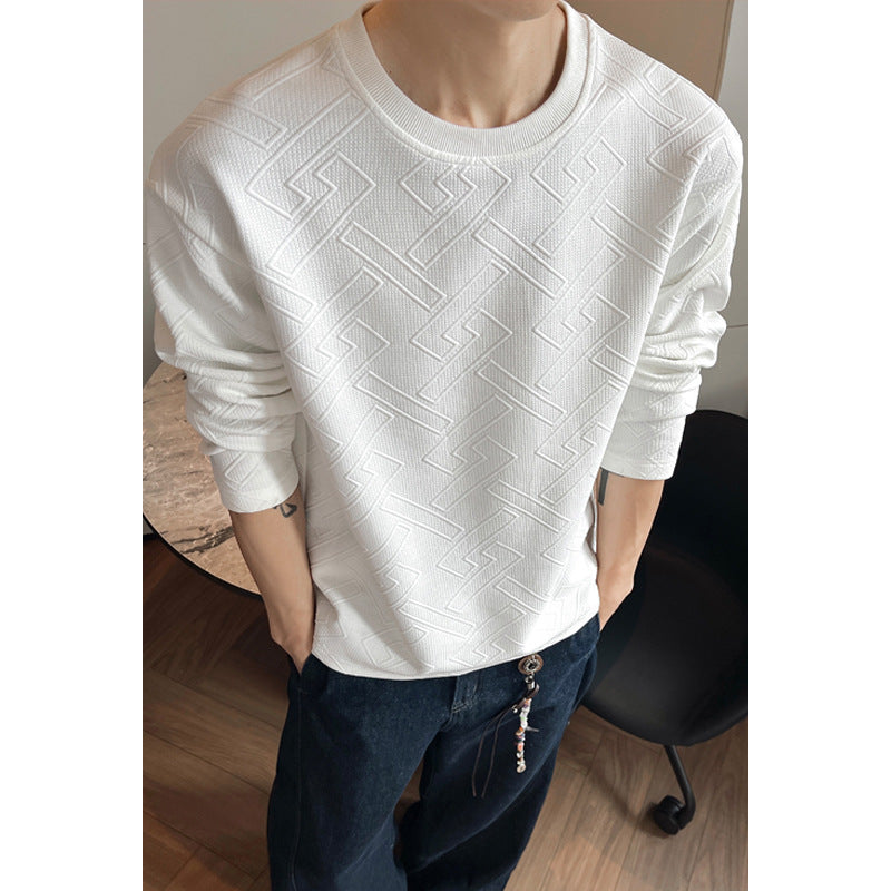 Herren Trend Sweatshirt mit auffälligem Texturmuster Echo Archive