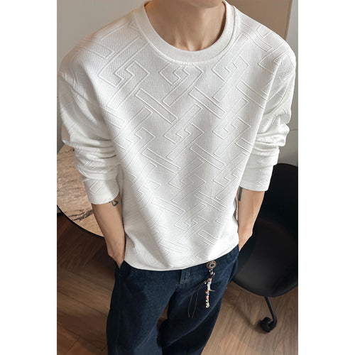 Herren Trend Sweatshirt mit auffälligem Texturmuster Echo Archive
