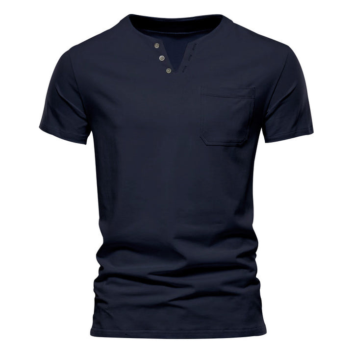 Herren Kurzarmshirt mit Knopfleiste und Brusttasche Echoarchiv