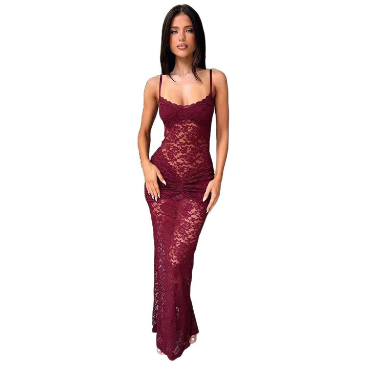 Damen Transparente Spitzenkleid mit eleganter Silhouette und figurbetonendem Design Echo Archiv