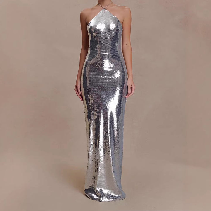 Damen Glamouröses Abendkleid mit funkelnden Pailletten Echo Archiv