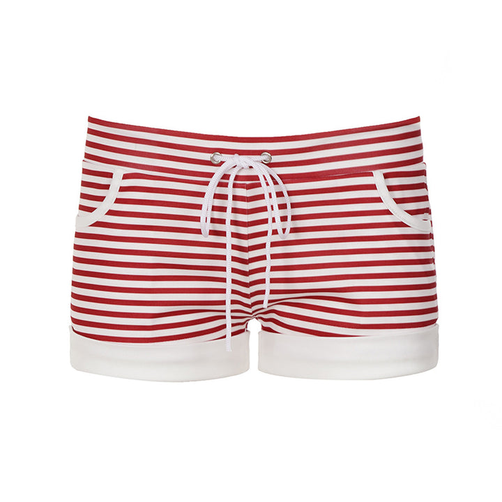Damen gestreifte Sommer-Shorts mit elastischem Bund und praktische Taschen Echo Archiv