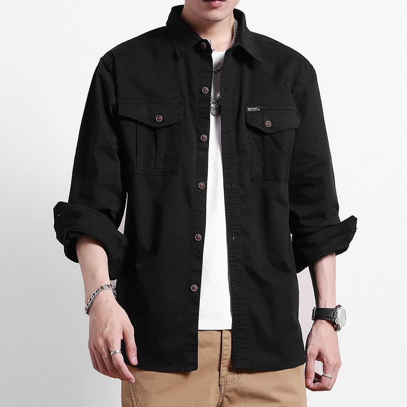 Herren Lockeres Utility-Hemd mit Pattentaschen und Workwear-Details Echo Archiv