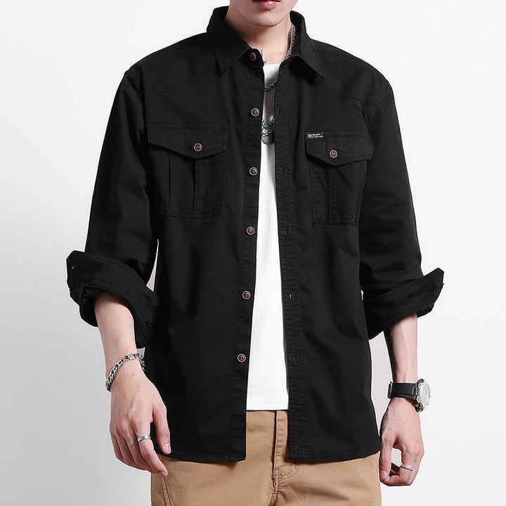 Herren Lockeres Utility-Hemd mit Pattentaschen und Workwear-Details Echo Archiv