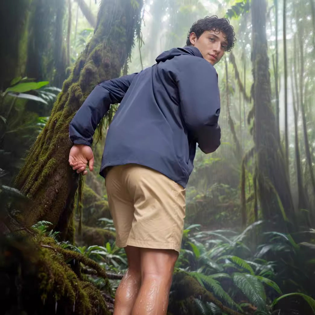 Herren wetterfeste Utility-Jacke mit verstellbarem Kapuzensystem Echoarchiv