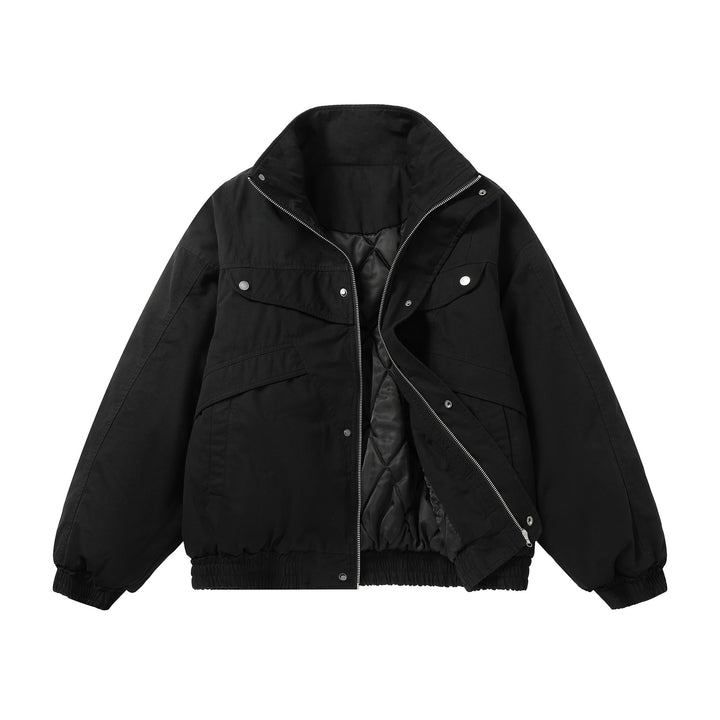 Unisex Boxy‑Fieldjacke mit hohem Stehkragen und Utility‑Taschen Echoarchiv
