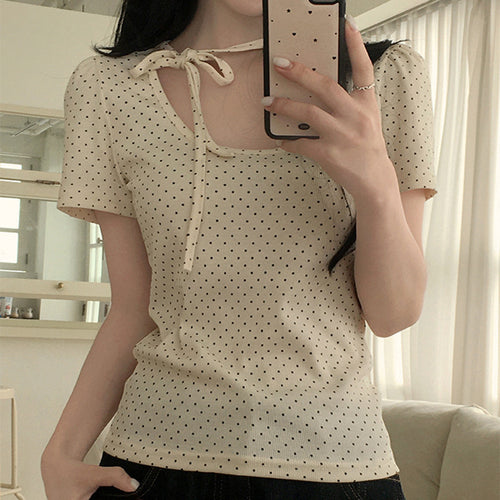 Damen Polka Dot Bluse Echo Archiv