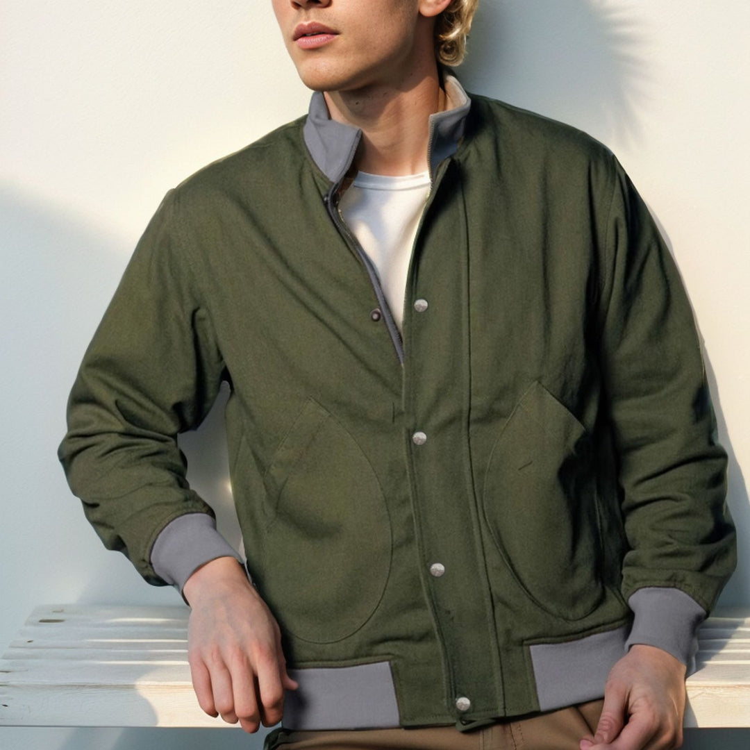 Herren lässige Freizeitjacke mit funktionalen Taschen und modernem Kragen Echoarchiv