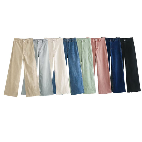 Damen weite High‑Waist Worker‑Hose mit aufgesetzten Gesäßtaschen Echo Archiv