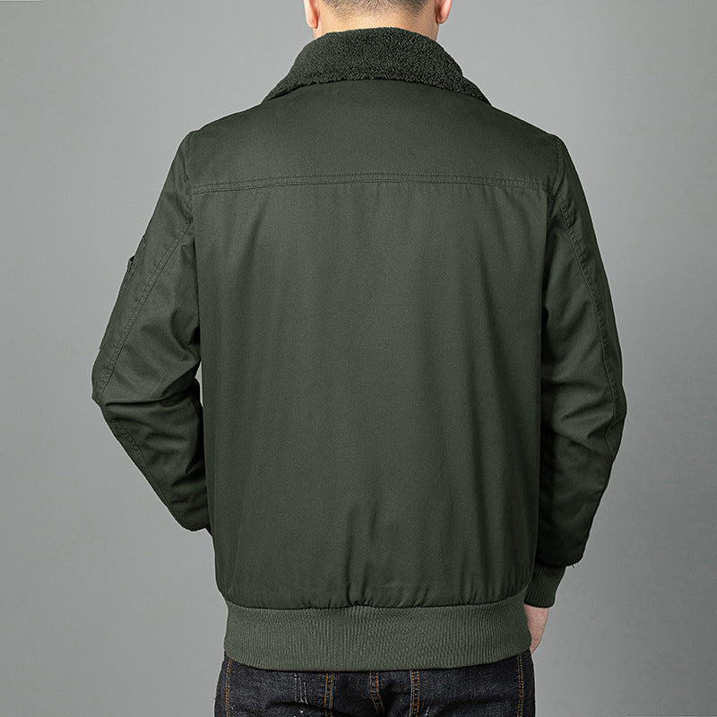 Herren Thermo-Pilotenblouson mit durchgehendem Teddyfleece, Pattentaschen und Ärmel-Organizer Echo Archiv