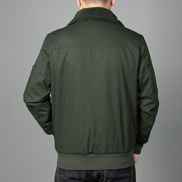 Herren Thermo-Pilotenblouson mit durchgehendem Teddyfleece, Pattentaschen und Ärmel-Organizer Echo Archiv