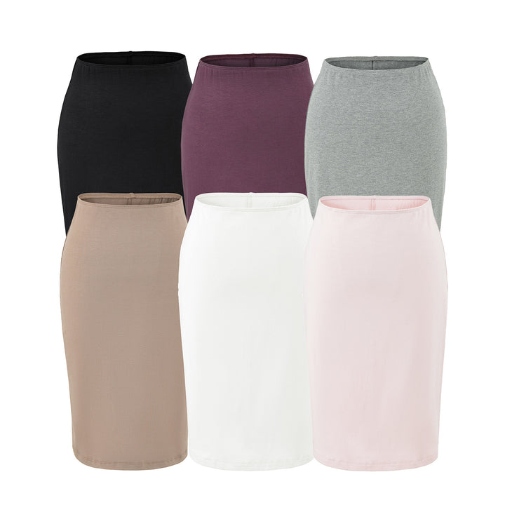 Damen Figurnaher Midirock aus Feinstrick mit elastischem Bund Echoarchiv