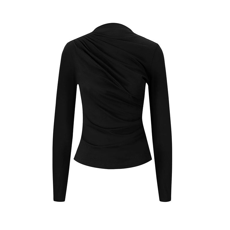 Damen figurbetontes Langarmoberteil mit eleganten Drapierungen Echo Archiv