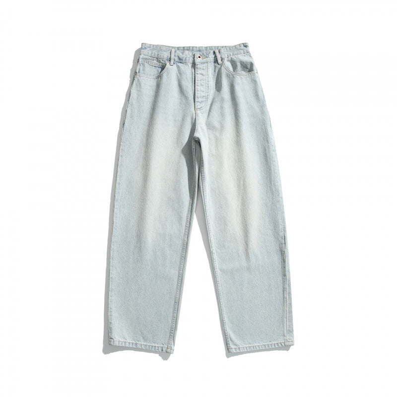 Damen Locker geschnittene Straight‑Leg Denimhose mit hoher Taille und soften Stonewash-Details Echo Archiv