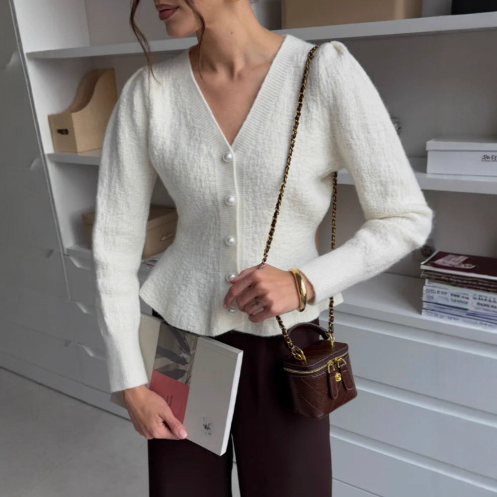 Damen Eleganter Strickcardigan mit hochgeschlossenem Kragen Echo Archiv