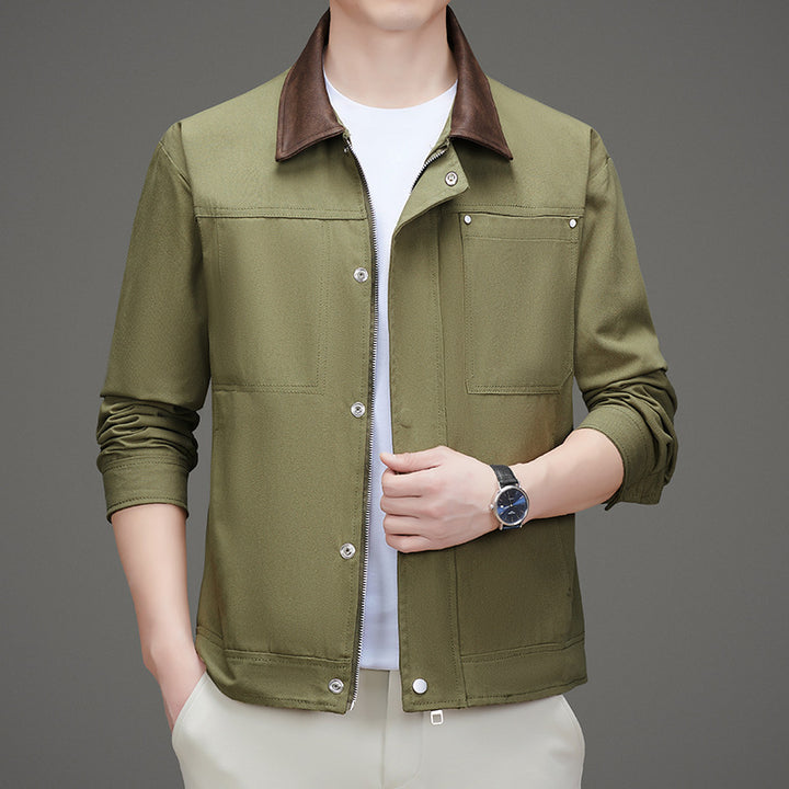 Herren Freizeitjacke im minimalistischen Design mit praktischen Taschen Echoarchiv