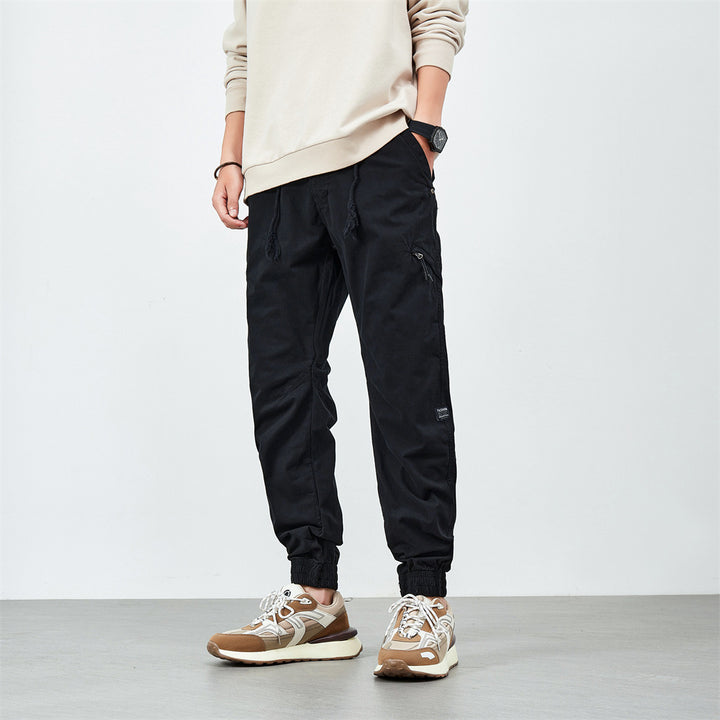 Herren modische Utility-Hosen mit elastischen Bündchen und praktischen Reißverschlusstaschen Echoarchiv