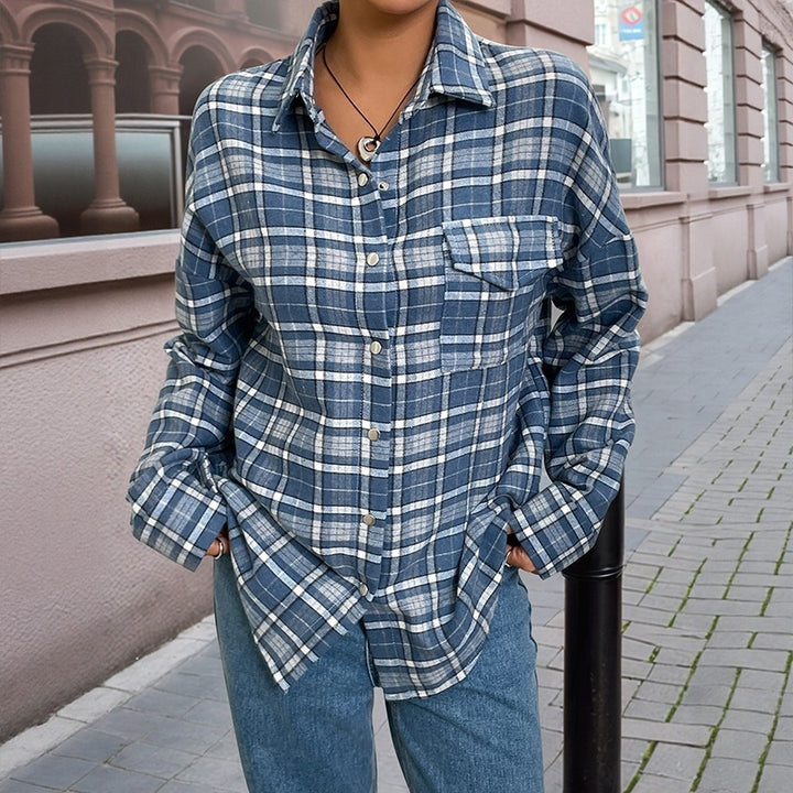 Damen Karierte Overshirt Echo Archiv