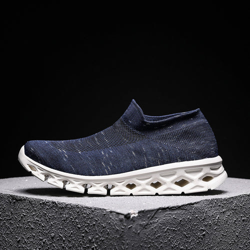 Unisex Leichter Slip-On Strick-Freizeitschuh mit wabenförmiger Hohlkammer-Sohle Echoarchiv