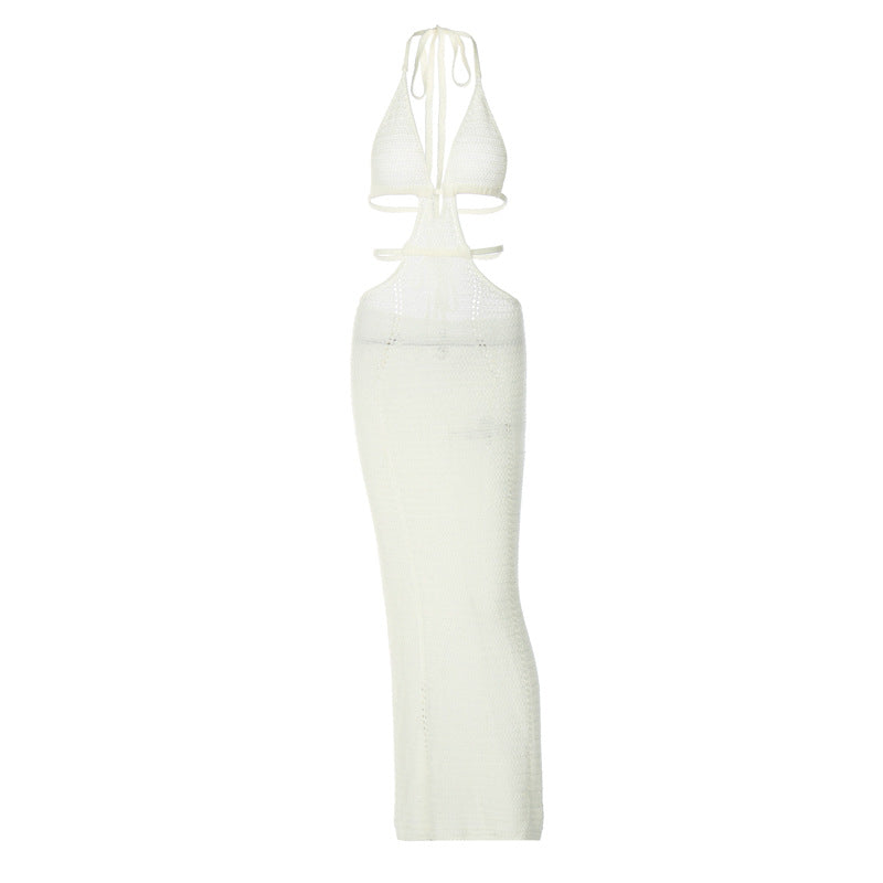 Damen Strick-Tankkleid mit cut-out Details und länglichem Schnitt Echo Archiv