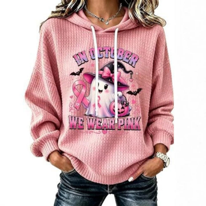 Damen Lustiger Kapuzenpullover mit Gruselmotiven Echoarchiv