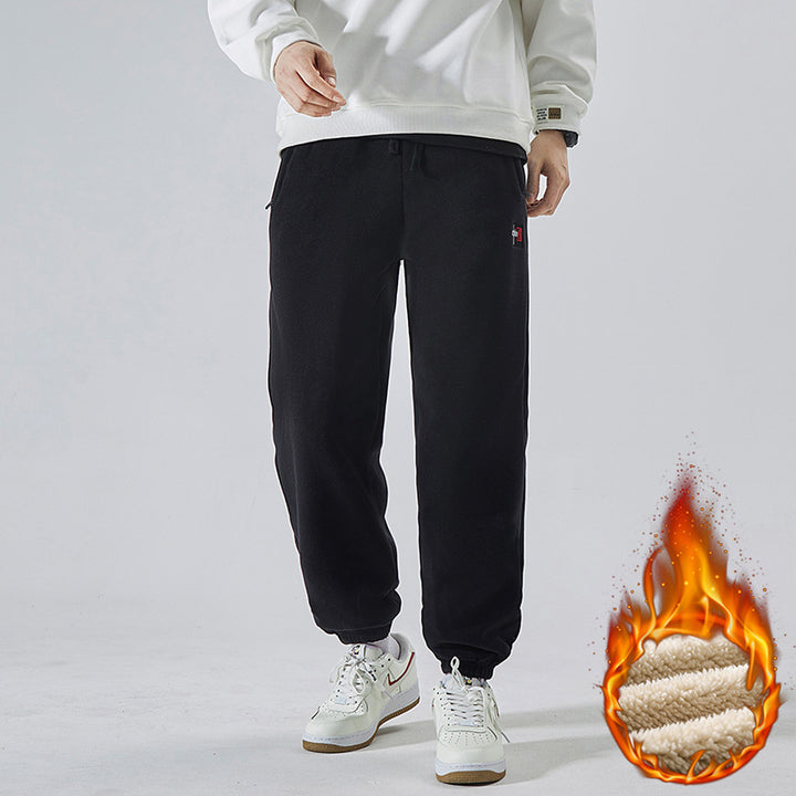 Herren Gefütterte Sweatpants mit Sherpa‑Innenfutter und elastischen Bündchen Echo Archiv