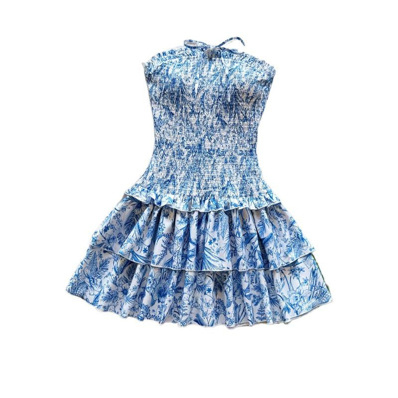 Damen Sommerkleid mit Rüschen und floralen Details Echo Archiv
