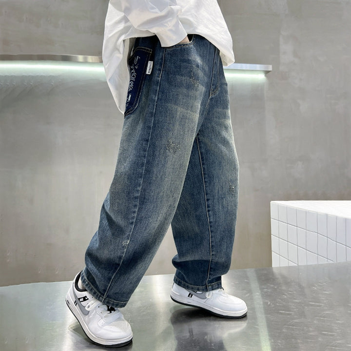 Damen lässige Baggy-Jeans mit einzigartigem Taschen-Design Echo Archiv
